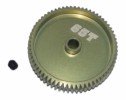 3RACING 64 Pitch Pinion Gear 65T (7075 w/ Hard Coating) - 3RAC-PG6465