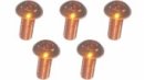 3RACING M3 x 8 AL7075 Button Head Hex Socket - Machine (5 Pcs) Orange - TS-BSM308AL/OR