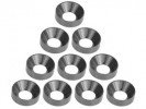 3RACING Aluminium M4 Countersink Washer (10 Pcs) - Titanium - 3RAC-WC4/TI