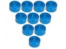 3RACING Aluminium M3 Flat Washer 3.0mm (10 Pcs) - Light Blue - 3RAC-WF330/LB